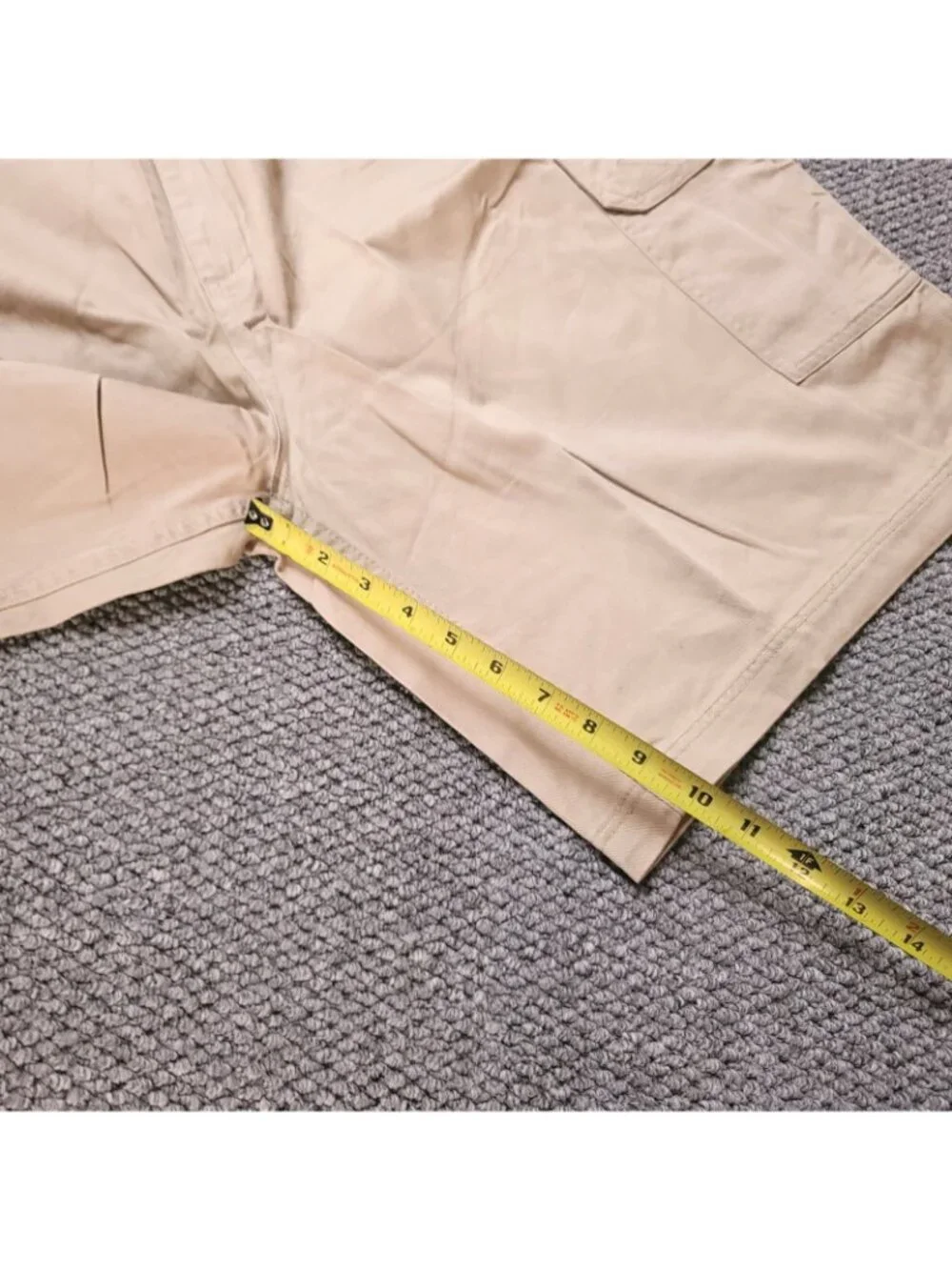 KingSize Cargo Shorts Mens 46 Big Tall Khaki Elastic LL Chino y2K Beige